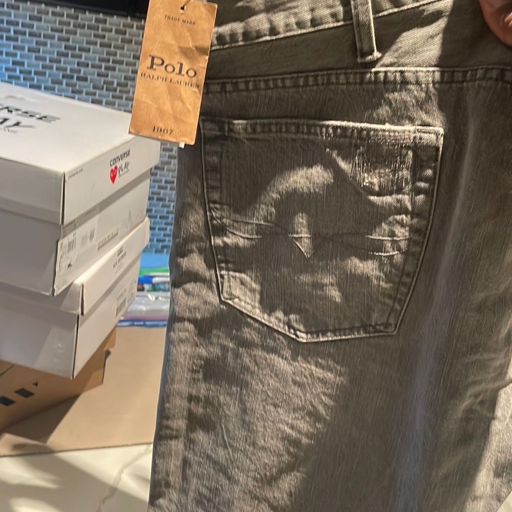 Polo jeans size 38/32 BUT are SLIM FITTING , these are some DOPE jeans!